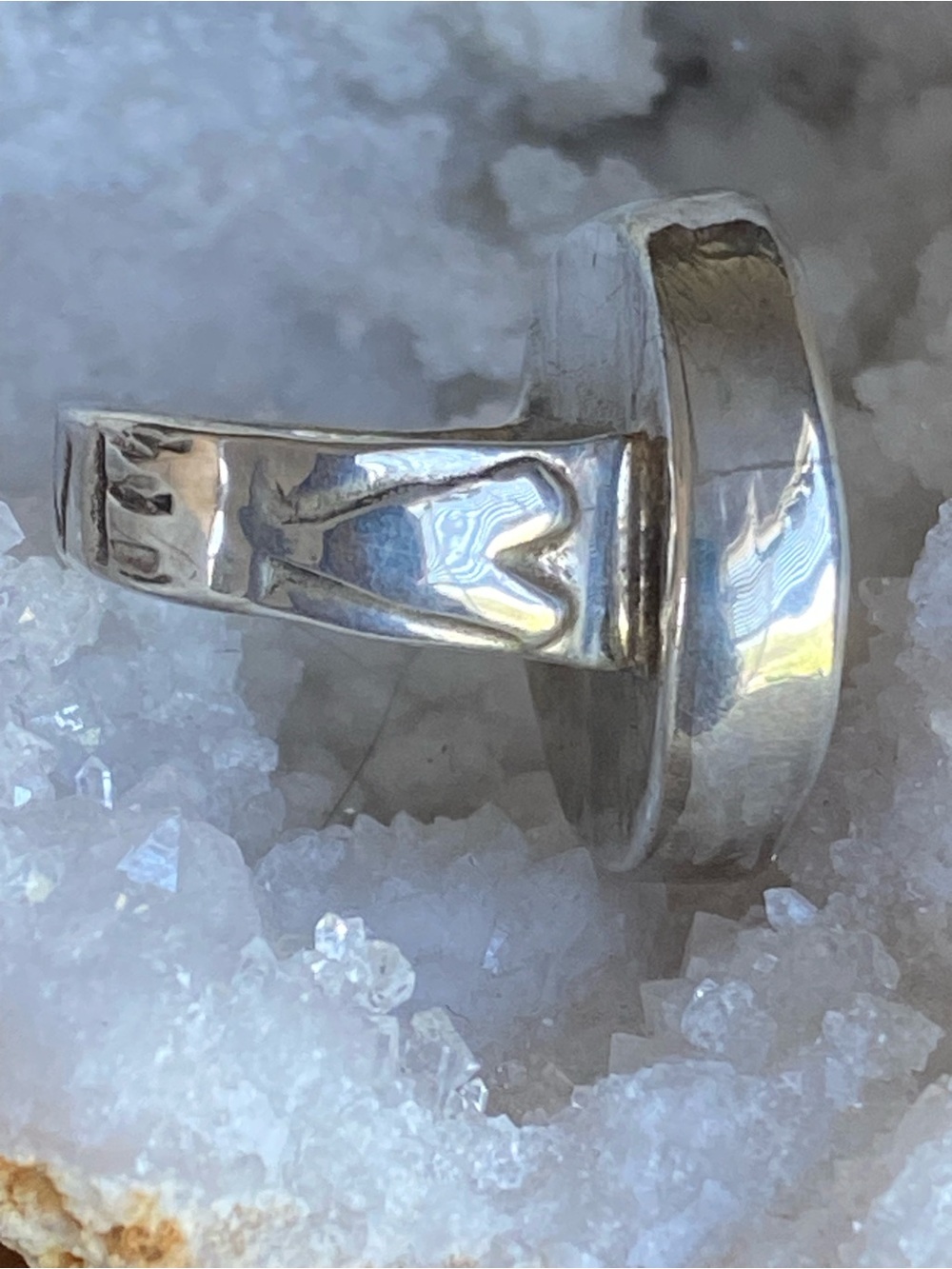 Mixed Media Peace & Love Ring - Picture 2 of 5